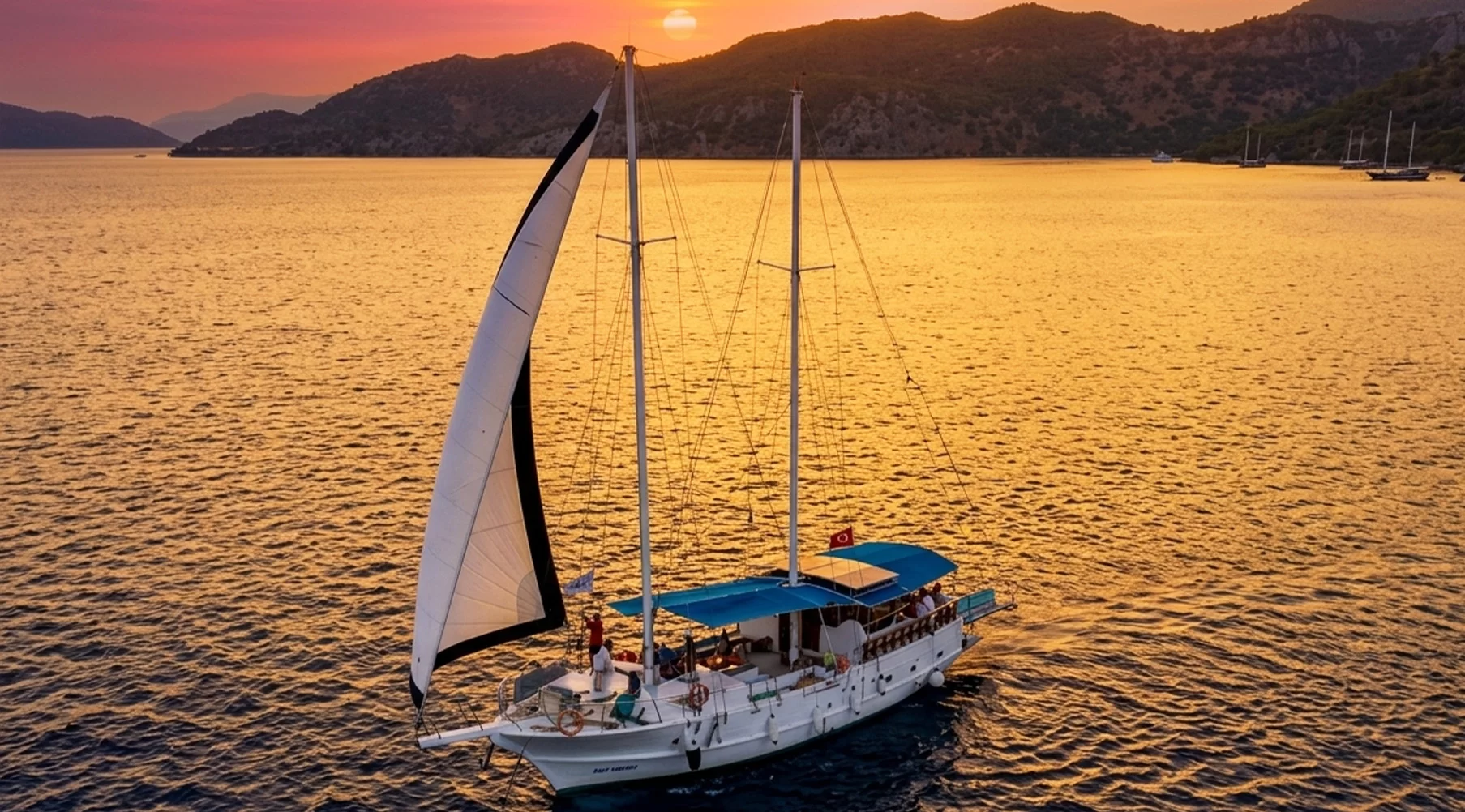 Sonnenuntergang Göcek 12 Inseln Tour